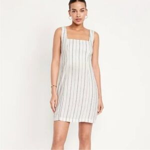 Old Navy Mini Striped White Dress